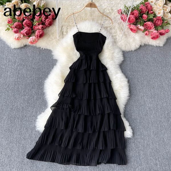 women korean strap dress sleeveless elegant solid party summer off shoulder a-line beach midi 210512, Black;gray
women korean strap dress sleeveless elegant solid party summer off shoulder a-line beach midi 210512, Black;gray