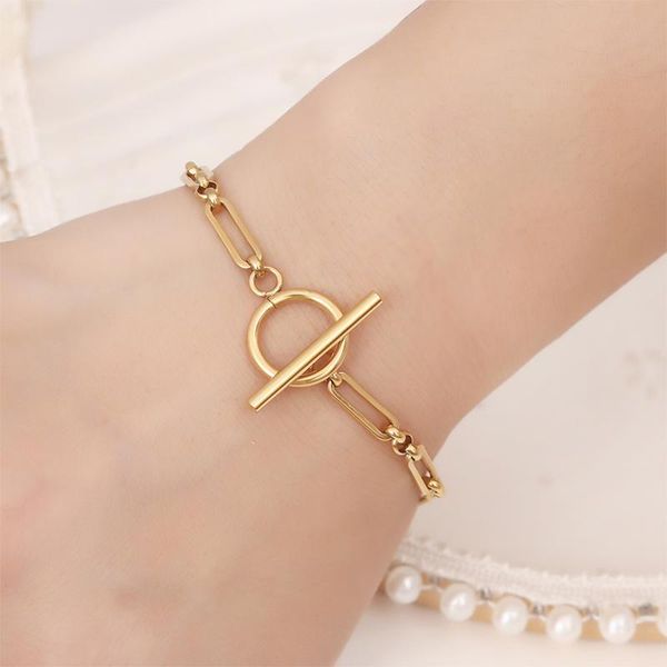link, chain fashion simple women's metal u-shaped bracelet hollow paperclip link gold-plated stainless steel for men, Black
link, chain fashion simple women's metal u-shaped bracelet hollow paperclip link gold-plated stainless steel for men, Black