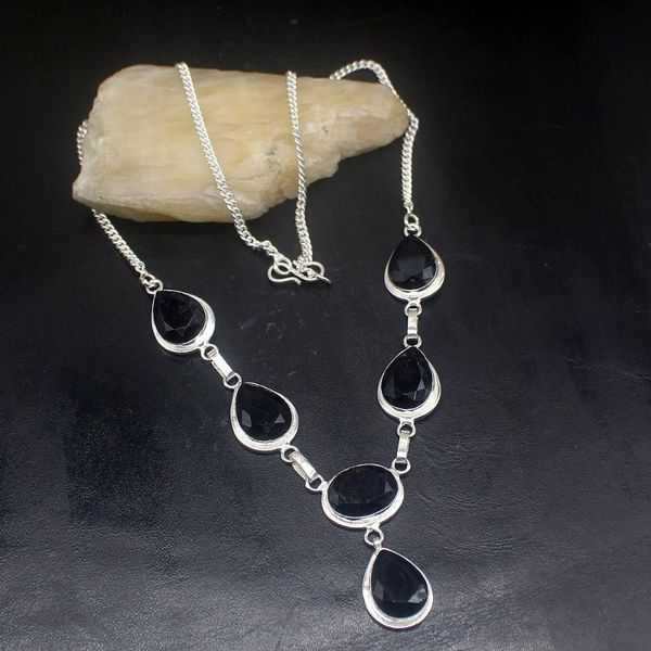pendant necklaces hermosa jewelry arrival drop black onyx silver color women ladies gifts necklace chain 48cm 20213487
pendant necklaces hermosa jewelry arrival drop black onyx silver color women ladies gifts necklace chain 48cm 20213487