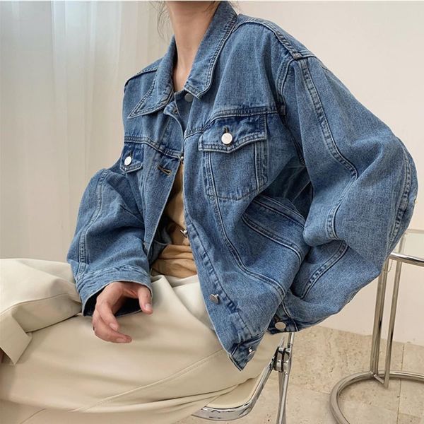 women's jackets 2021 spring autumn lapel streetwear jacket large size single breasted long sleeve dnim coat female tide, Black;brown
women's jackets 2021 spring autumn lapel streetwear jacket large size single breasted long sleeve dnim coat female tide, Black;brown