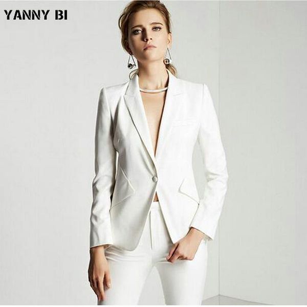 women's suits & blazers custom made slim fit white suit office ladies work wear women party ol pant (jacket+pants), White;black
women's suits & blazers custom made slim fit white suit office ladies work wear women party ol pant (jacket+pants), White;black