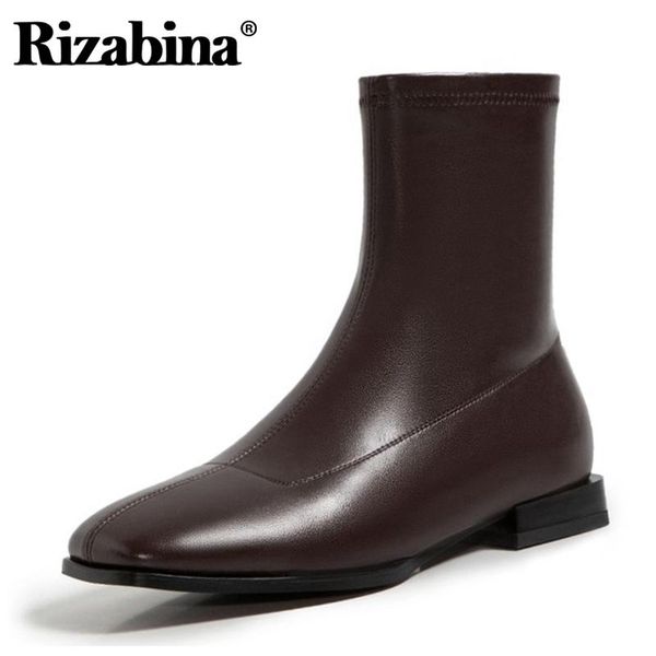 boots rizabina design women ankle genuine leather square toe short cool fashion winter shoes woman size 34-40, Black
boots rizabina design women ankle genuine leather square toe short cool fashion winter shoes woman size 34-40, Black