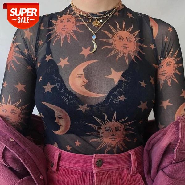 sun moon printed transparent mesh t-shirt women o-neck long sleeve slim basic casual female 2019 spring new #cv6a, White
sun moon printed transparent mesh t-shirt women o-neck long sleeve slim basic casual female 2019 spring new #cv6a, White