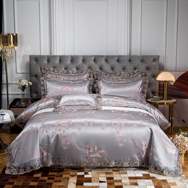 bedding sets drop wedding duvet cover set golden jacquard lace flat sheet pillowcase 4pcs european luxury grey ty07
bedding sets drop wedding duvet cover set golden jacquard lace flat sheet pillowcase 4pcs european luxury grey ty07