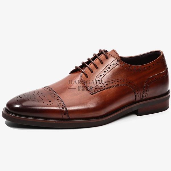 dress shoes brogue men breathable formal derby genuine leather footwear trend slip on platform hombre 2021, Black
dress shoes brogue men breathable formal derby genuine leather footwear trend slip on platform hombre 2021, Black
