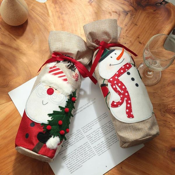 christmas decorations wine bottle cover decor linen embroidery snowman santa claus set el restaurant home #20
christmas decorations wine bottle cover decor linen embroidery snowman santa claus set el restaurant home #20