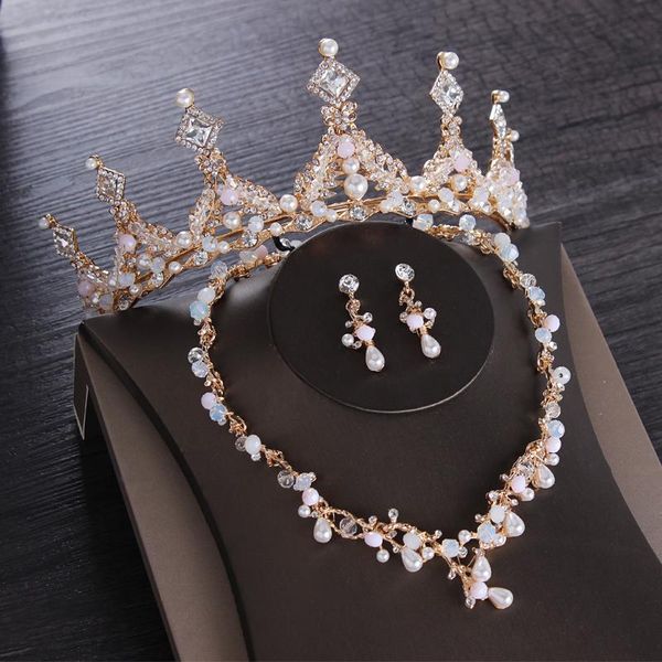 earrings & necklace vintage baroque gold crystal pearl bridal jewelry sets earring rhinestone tiara crown wedding african beads set, Silver
earrings & necklace vintage baroque gold crystal pearl bridal jewelry sets earring rhinestone tiara crown wedding african beads set, Silver