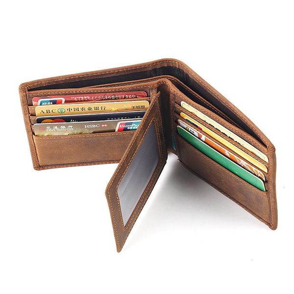 purse vintage cowhide mens wallet genuine crazy horse leather man brand male credit&id multifunctional brown wallets, White
purse vintage cowhide mens wallet genuine crazy horse leather man brand male credit&id multifunctional brown wallets, White
