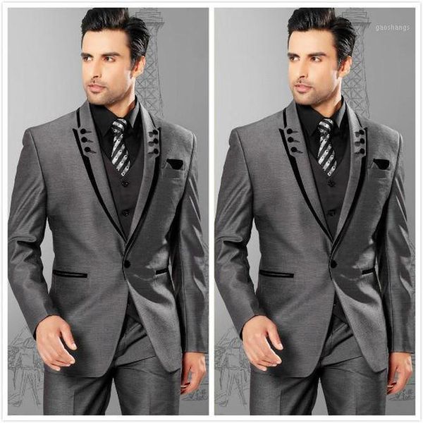 men's suits & blazers men slim fit peaked lapel grey groom tuxedos mens wedding 2021 groomsmen one button (jacket+pants+vest)1, White;black
men's suits & blazers men slim fit peaked lapel grey groom tuxedos mens wedding 2021 groomsmen one button (jacket+pants+vest)1, White;black