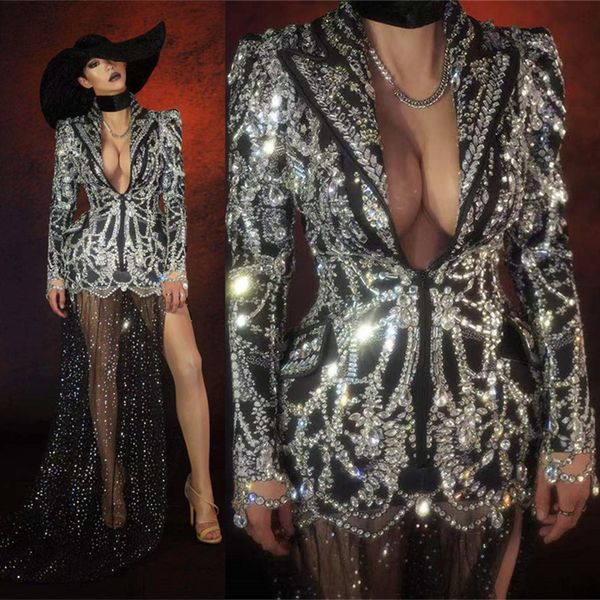 diamond blazers women stage wear elegant stylish printed rhinestones mesh tailing slim coat bar singer star evening party catwalk costume bi, Black;red
diamond blazers women stage wear elegant stylish printed rhinestones mesh tailing slim coat bar singer star evening party catwalk costume bi, Black;red