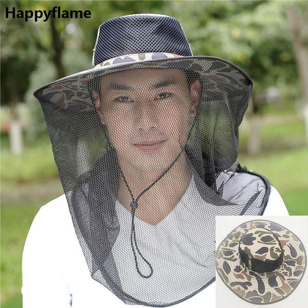 wide brim hats camouflage men's fishing cap sun hat climbing hunting bee pest control neck head cover net yarn sombreros, Blue;gray
wide brim hats camouflage men's fishing cap sun hat climbing hunting bee pest control neck head cover net yarn sombreros, Blue;gray
