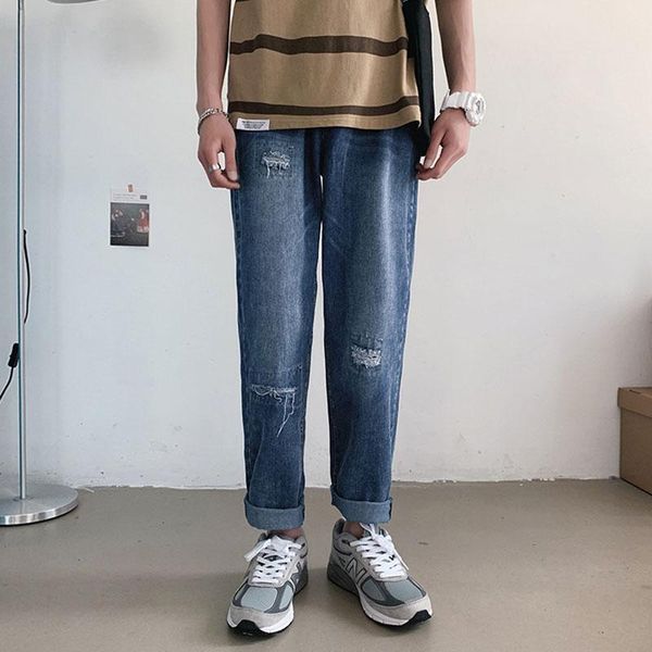 men's jeans ripped blue straight leg loose casual trousers korean style trend all-match ankle -length beggar pants
men's jeans ripped blue straight leg loose casual trousers korean style trend all-match ankle -length beggar pants