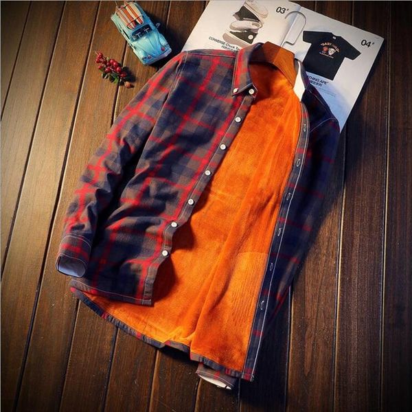 men's casual shirts winter warm fleece for men fashion plaid cotton shirt handsome slim fit camisas para hombre plus size -5xl, White;black
men's casual shirts winter warm fleece for men fashion plaid cotton shirt handsome slim fit camisas para hombre plus size -5xl, White;black