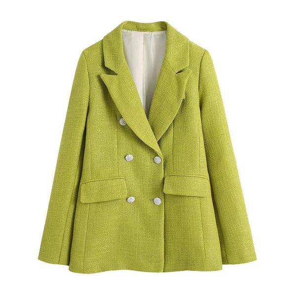 women's suits & blazers elegant solid color suit jacket office lady double breasted fashion outwear blazer women 2021 vintage chic butt, White;black
women's suits & blazers elegant solid color suit jacket office lady double breasted fashion outwear blazer women 2021 vintage chic butt, White;black