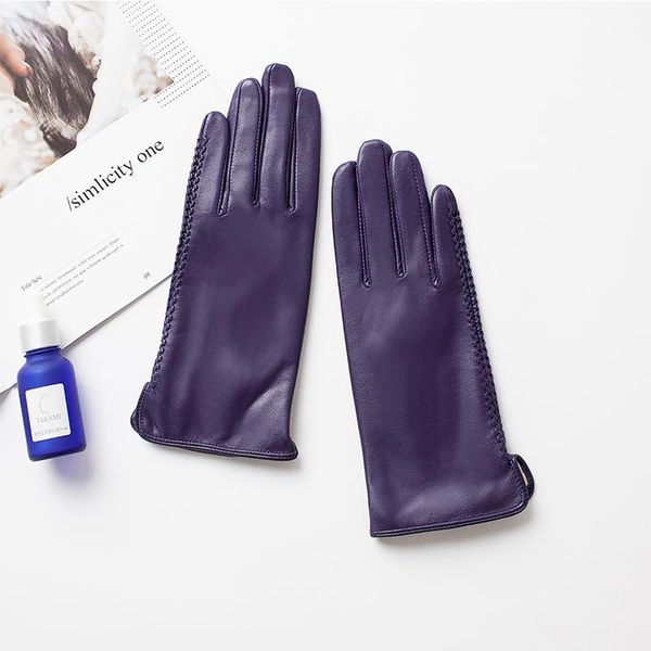 five fingers gloves real leather female winter plus velvet thermal driving windproof goatskin women k22a, Blue;gray
five fingers gloves real leather female winter plus velvet thermal driving windproof goatskin women k22a, Blue;gray
