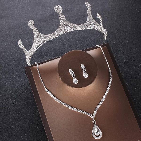 earrings & necklace baroque crystal bridal jewelry sets wedding rhinestone crown tiaras earring choker set african beads, Silver
earrings & necklace baroque crystal bridal jewelry sets wedding rhinestone crown tiaras earring choker set african beads, Silver