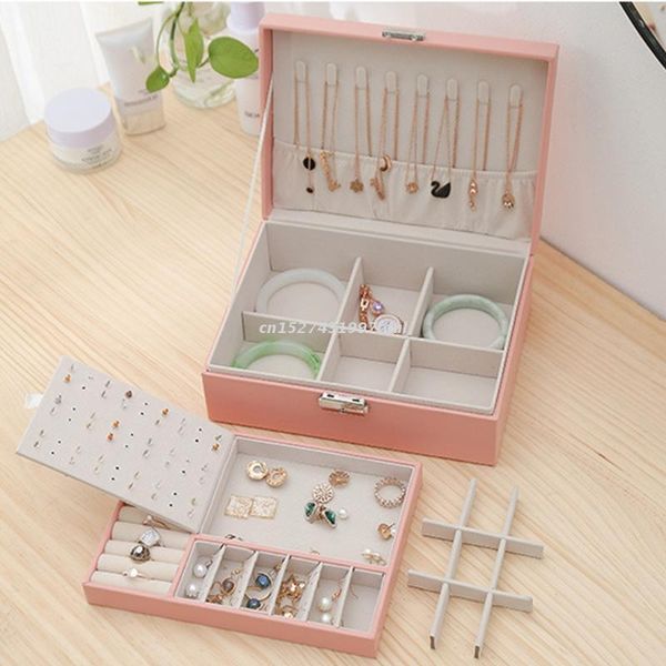 jewelry pouches, bags protable travel pu double layers box display organizer earrings rings necklaces storage holder women girls gifts, Pink;blue
jewelry pouches, bags protable travel pu double layers box display organizer earrings rings necklaces storage holder women girls gifts, Pink;blue