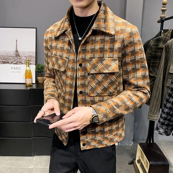 men's wool & blends 2021 men plaid jackets trench coat jacket outwear casual slim fit thicker woolen s-3xl, Black
men's wool & blends 2021 men plaid jackets trench coat jacket outwear casual slim fit thicker woolen s-3xl, Black