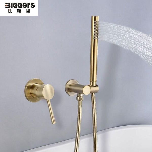 biggers brush gold color wall mounted bathroom shower faucet set bathtub with hose support sets
biggers brush gold color wall mounted bathroom shower faucet set bathtub with hose support sets