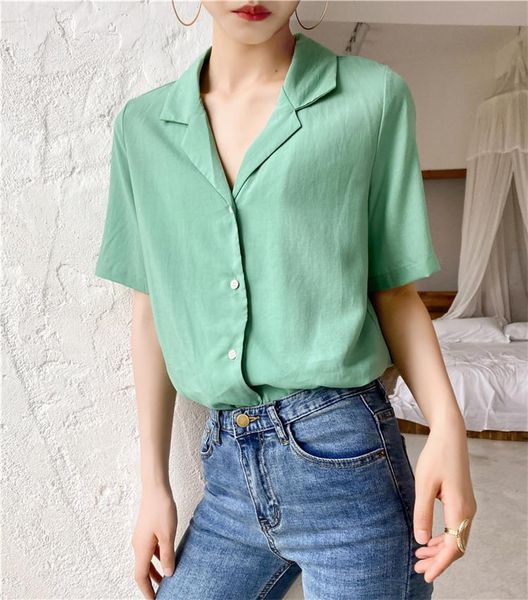 women's blouses & shirts zcwxm women summer 5 colors fashionable notched buttons 2021 casual cotton and linen office, White
women's blouses & shirts zcwxm women summer 5 colors fashionable notched buttons 2021 casual cotton and linen office, White