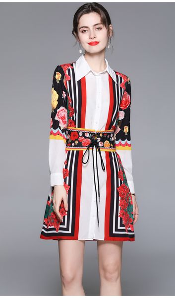 spring summer street style dresses europe and the united states 2021 light mature retro long-sleeved printed lapel neck shirt, Black;pink
spring summer street style dresses europe and the united states 2021 light mature retro long-sleeved printed lapel neck shirt, Black;pink