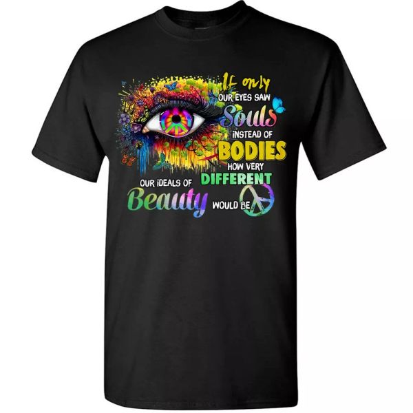 love peace hippie t-shirt if only our eyes saw souls hippy tee flower women lady, White;black
love peace hippie t-shirt if only our eyes saw souls hippy tee flower women lady, White;black
