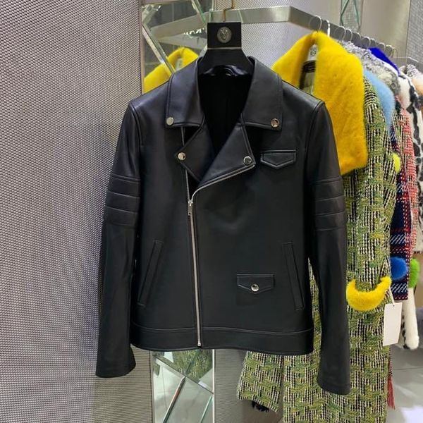 men's leather & faux ik0512 fashion coats jackets 2021 runway luxury european design party style clothing, Black
men's leather & faux ik0512 fashion coats jackets 2021 runway luxury european design party style clothing, Black
