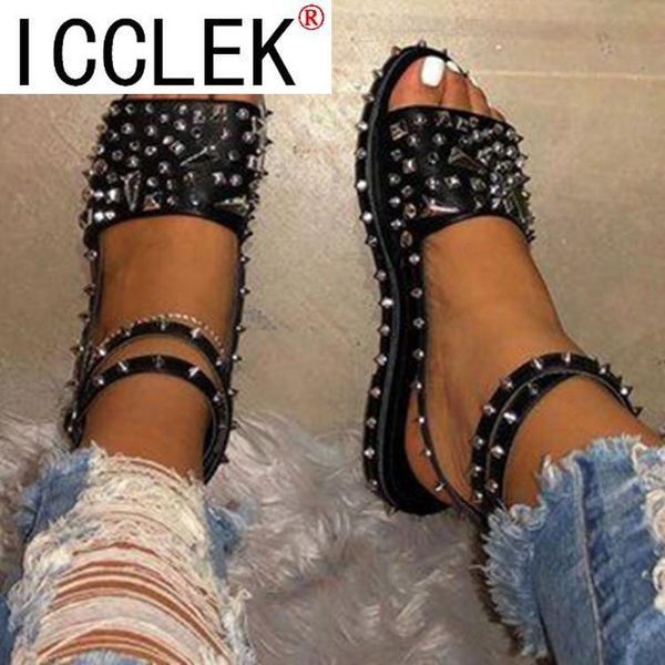 women sandals woman buckle strap rivet female shoes women's sandalias plus size 35-43 fashion sandal, Black
women sandals woman buckle strap rivet female shoes women's sandalias plus size 35-43 fashion sandal, Black