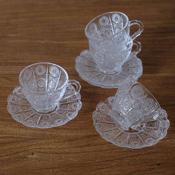 cups & saucers vintage embossed flower glass cup and saucer amber transparent for coffee tea cute crystal mug with plate retro home decor gi
cups & saucers vintage embossed flower glass cup and saucer amber transparent for coffee tea cute crystal mug with plate retro home decor gi