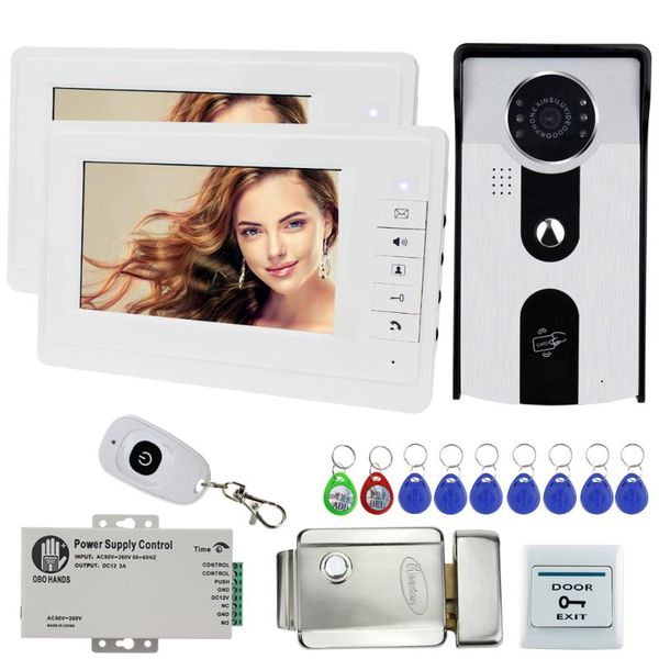 7'' tft wired video door phone intercom system rfid ir night vision camera with color monitors + electric control lock for home ph
7'' tft wired video door phone intercom system rfid ir night vision camera with color monitors + electric control lock for home ph