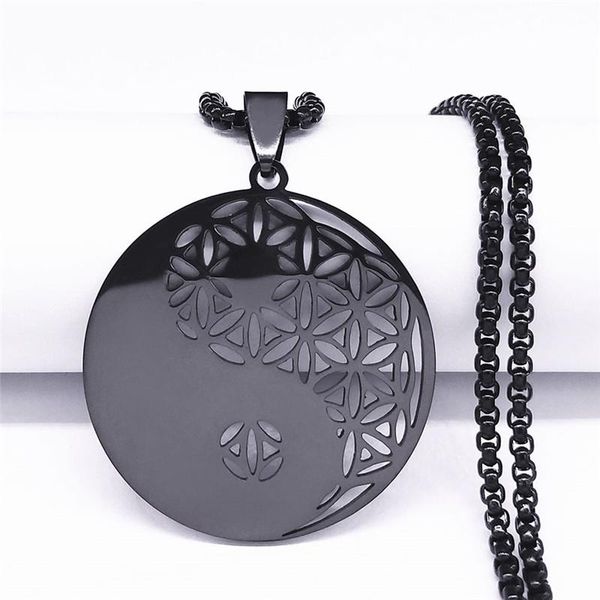 pendant necklaces 2021 yin yang gossip flower of life stainless steel women/men black color pendants jewelry bijoux homme n4413s03, Silver
pendant necklaces 2021 yin yang gossip flower of life stainless steel women/men black color pendants jewelry bijoux homme n4413s03, Silver