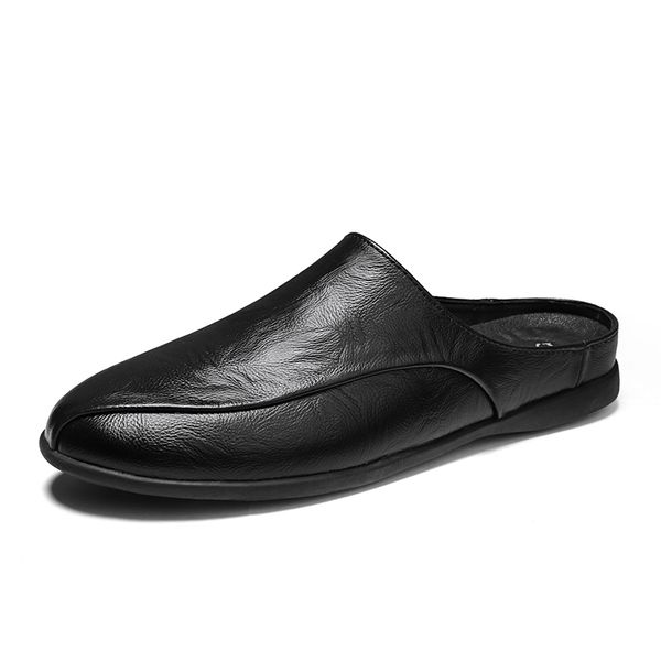 men casual shoes fashion spring summer half slippers comfortable loafers leather lightweight slip-on moccasins boat shoes %, Black
men casual shoes fashion spring summer half slippers comfortable loafers leather lightweight slip-on moccasins boat shoes %, Black