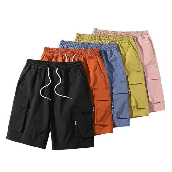 men's shorts summer trend loose breathable five-point overalls fashion casual lace-up couple mens -40, White;black
men's shorts summer trend loose breathable five-point overalls fashion casual lace-up couple mens -40, White;black