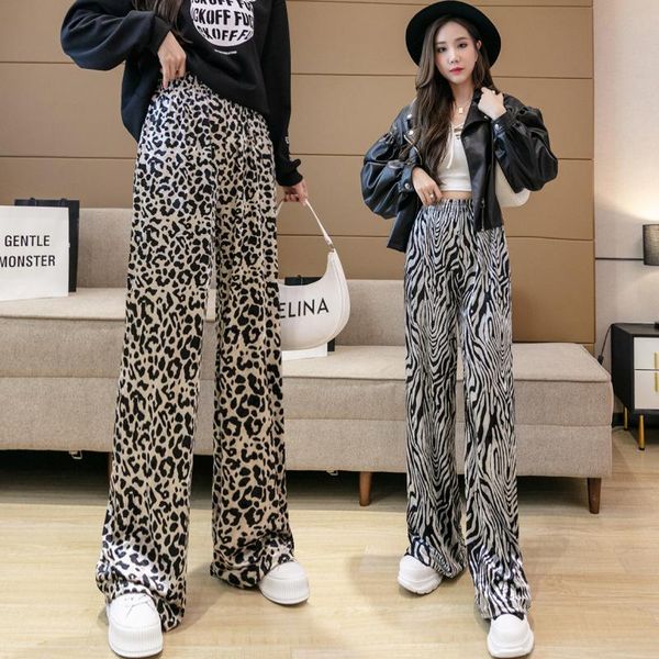 women's pants & capris leopard wide-leg casual baggy straight trousers high waist drooping cropped s-xl sa879, Black;white
women's pants & capris leopard wide-leg casual baggy straight trousers high waist drooping cropped s-xl sa879, Black;white