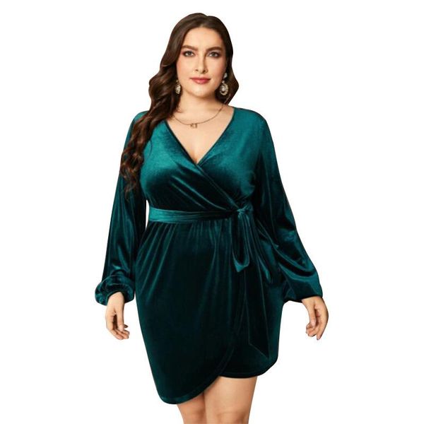plus size dresses velvet v-neck for women clothing winter full sleeve skirt elegant banquet special occasion wear 4xl, Black
plus size dresses velvet v-neck for women clothing winter full sleeve skirt elegant banquet special occasion wear 4xl, Black