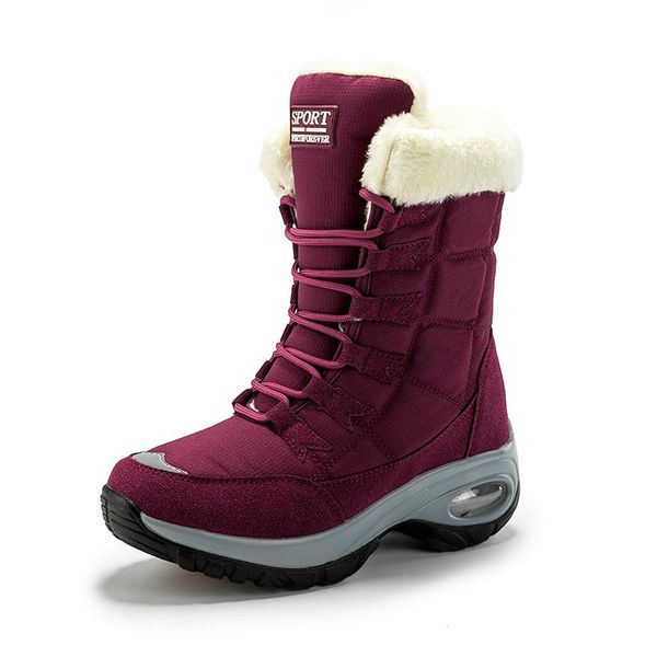 boots women winter keep warm mid-calf snow ladies lace-up comfortable waterproof booties chaussures femme, Black
boots women winter keep warm mid-calf snow ladies lace-up comfortable waterproof booties chaussures femme, Black
