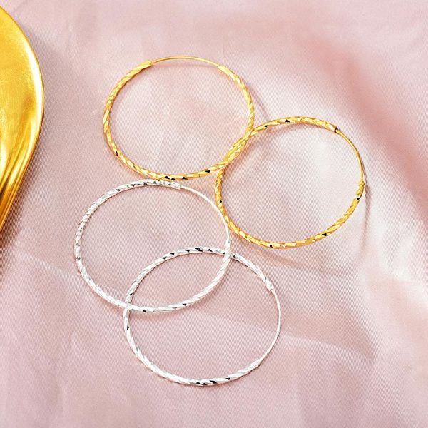 hoop & huggie 925 sterling silver bling diamond-cut thin endless large earrings a4058, Golden;silver
hoop & huggie 925 sterling silver bling diamond-cut thin endless large earrings a4058, Golden;silver