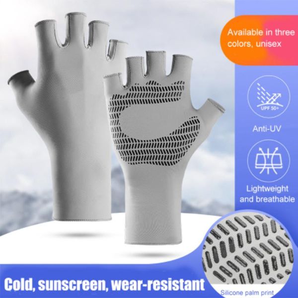cycling gloves half finger ice silks sunscreen non slip quick drying for outdoor fishing puz777, Black
cycling gloves half finger ice silks sunscreen non slip quick drying for outdoor fishing puz777, Black