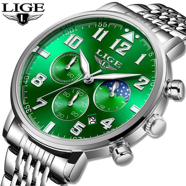 wristwatches lige green quartz watch for men fashion clock mens watches business full steel waterproof wristwatch sport 202, Slivery;brown
wristwatches lige green quartz watch for men fashion clock mens watches business full steel waterproof wristwatch sport 202, Slivery;brown