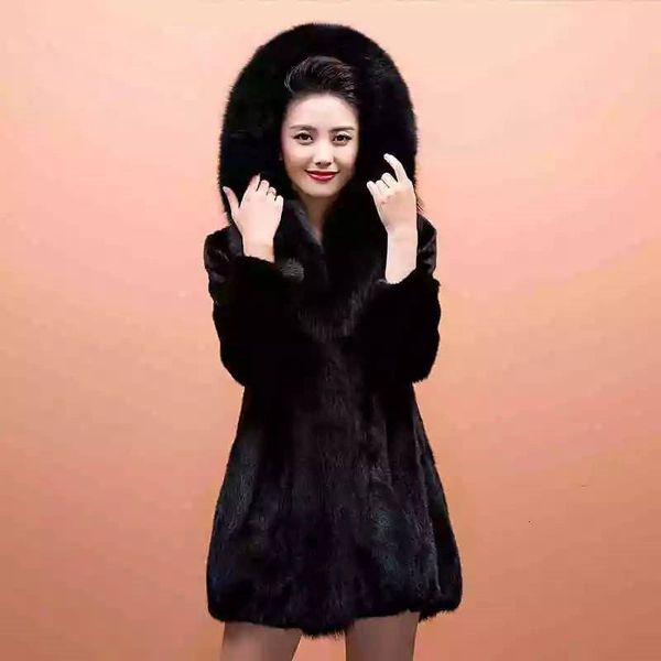 2021 new women winter real fox collar hooded natural mink coats female plush genuine fur overcoat abrigos mujer hiver k375o6z9, Black
2021 new women winter real fox collar hooded natural mink coats female plush genuine fur overcoat abrigos mujer hiver k375o6z9, Black