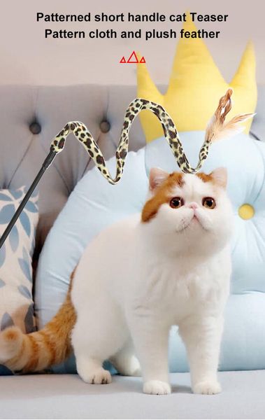 cat toys interactive toy colorful leopard pattern cloth strips short feathers funny stick supplies
cat toys interactive toy colorful leopard pattern cloth strips short feathers funny stick supplies