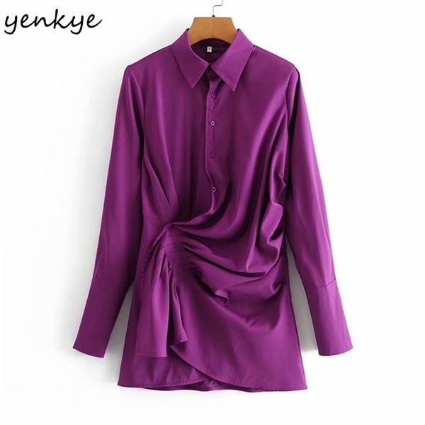vintage solid color satin draped asymmetric dress women long sleeve lapel collar design fashion mini plus size 210514, Black;gray
vintage solid color satin draped asymmetric dress women long sleeve lapel collar design fashion mini plus size 210514, Black;gray