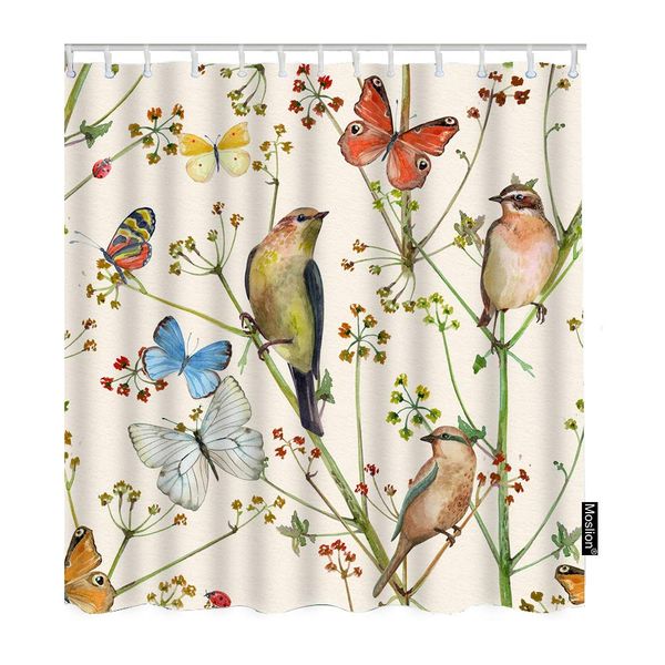 shower curtain robins vintage style retro design birds butterflies colorful spring flowers funnyshowercurtain gift for
shower curtain robins vintage style retro design birds butterflies colorful spring flowers funnyshowercurtain gift for