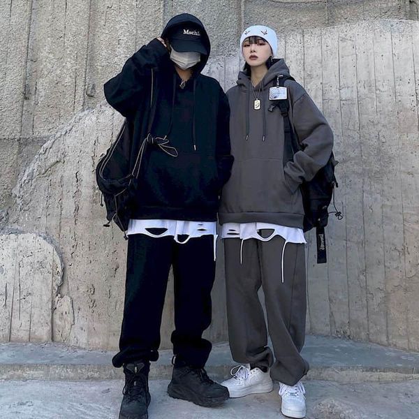 men's tracksuits autumn spring harajuku hoody and harem pants sets women solid suits streetwears couples clothing, Gray
men's tracksuits autumn spring harajuku hoody and harem pants sets women solid suits streetwears couples clothing, Gray