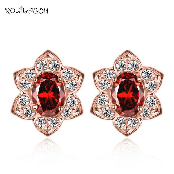 stud rolilason flower design rose gold tone fashion jewelry for women red zircon earrings gifts wedding je1173, Golden;silver
stud rolilason flower design rose gold tone fashion jewelry for women red zircon earrings gifts wedding je1173, Golden;silver