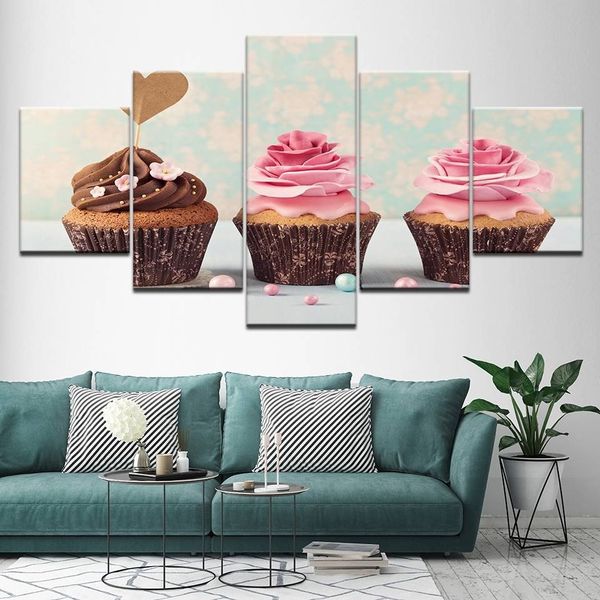 canvas painting 3 cupcake ice-cream rose 5 pieces modular wallpapers poster print for living room home decor(no frame)
canvas painting 3 cupcake ice-cream rose 5 pieces modular wallpapers poster print for living room home decor(no frame)