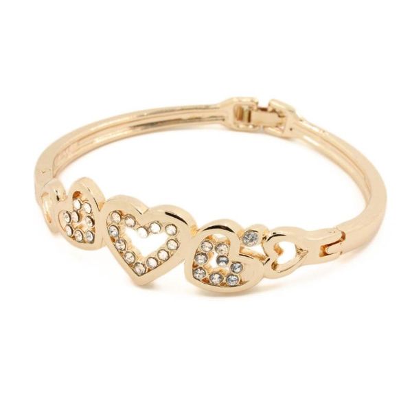1pcs fashion heart-shaped bracelet, elegant gold color female accessory jewelry for women party birthday summer bangle, Black
1pcs fashion heart-shaped bracelet, elegant gold color female accessory jewelry for women party birthday summer bangle, Black