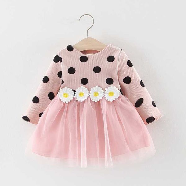 girl's dresses summer baby girl long-sleeved polka dot daisy flower cotton dress clothing casual princess style 2021, Red;yellow
girl's dresses summer baby girl long-sleeved polka dot daisy flower cotton dress clothing casual princess style 2021, Red;yellow