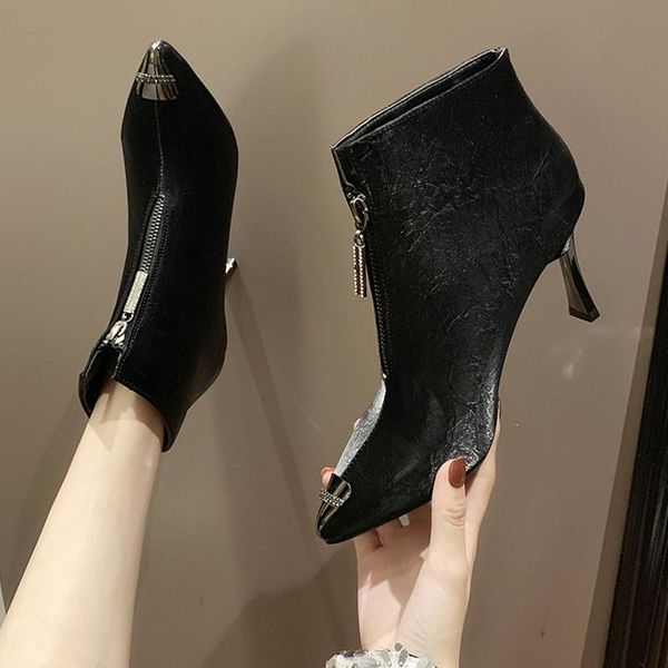 boots brand designers 2021 spring autumn women shoes black heels fashion zipper platform ankle chunky size 35-40
boots brand designers 2021 spring autumn women shoes black heels fashion zipper platform ankle chunky size 35-40
