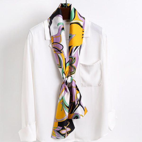 scarves 2021 small silk scarf for women print handle bag ribbons long skinny fashion head, Blue;gray
scarves 2021 small silk scarf for women print handle bag ribbons long skinny fashion head, Blue;gray
